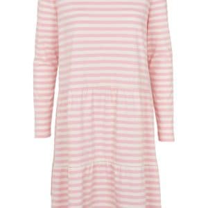 Basic Apparel - Kjole - Elba Short Dress - Pink Nectar/Whisper White