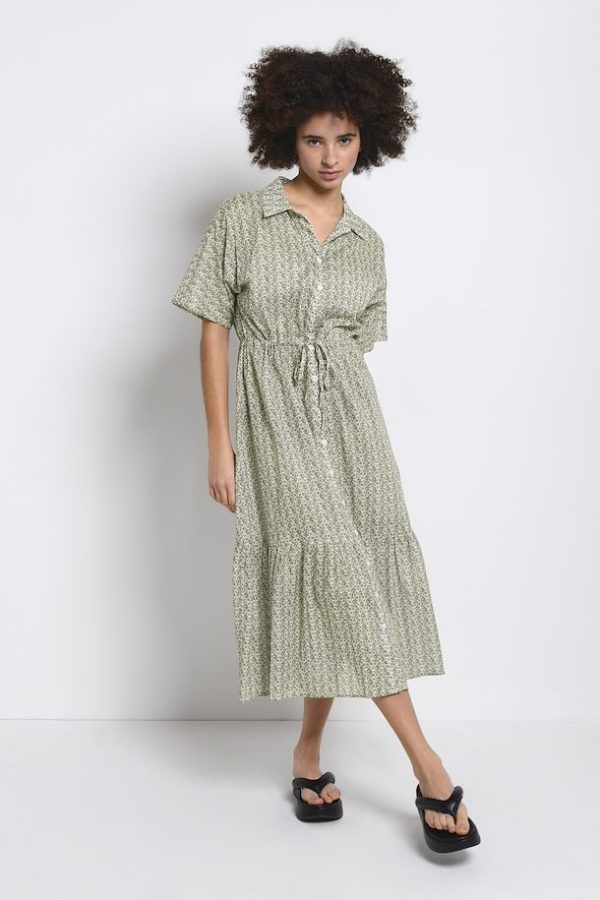 Pisa Long Dress VETIVER FLOWER PRINT 40
