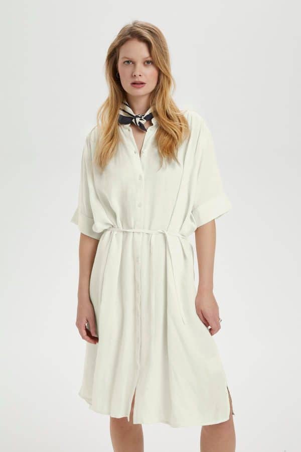 Soaked In Luxury Slrosaline Skjorte Kjole 6003 11, Farve: Hvid, Størrelse: M, Dame