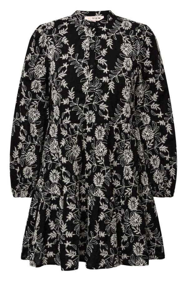 A-View - Kjole - Brodie Dress - Black/Off White