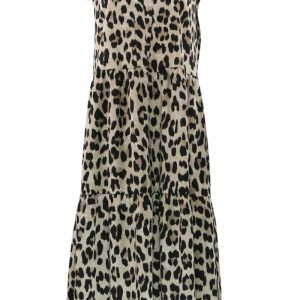 Continue - kjole - Bea Long Dress - Leo Print