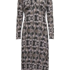 JDY - Kjole - Jdy Sienna L/S V-Neck Dress - Walnut