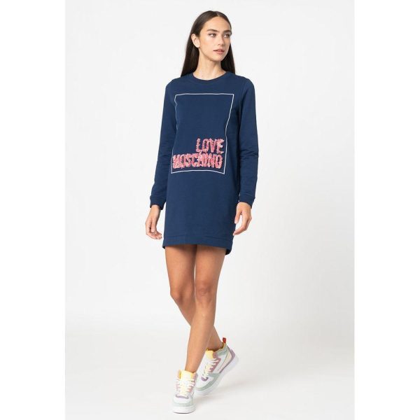 Love Moschino Blue Cotton Dame Dress