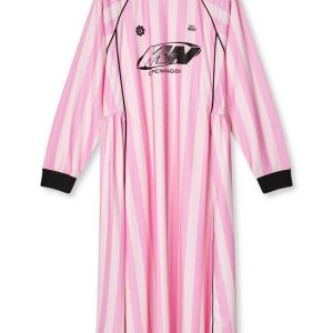Mads Nørgaard - Kjole - Shiny Sport Debbie Dress - Begonia Pink/Blushing Bride