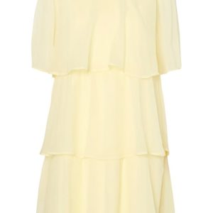 Pieces - Kjole - Clara Ss Short Dress - Pale Banana
