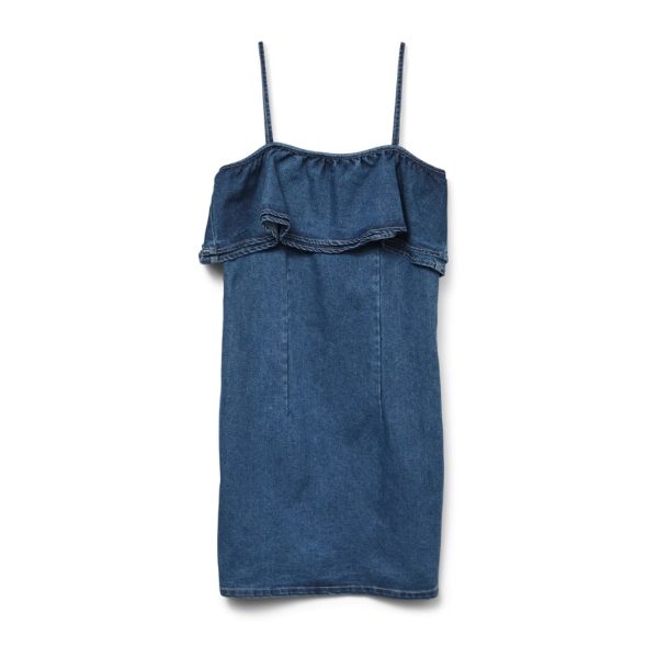 VERO MODA DAME KJOLE VMANNY - Medium blue denim