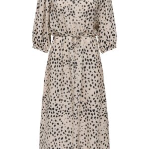 JDY - Kjole - Troya Life 3/4 Midi Dress - Silver Lining