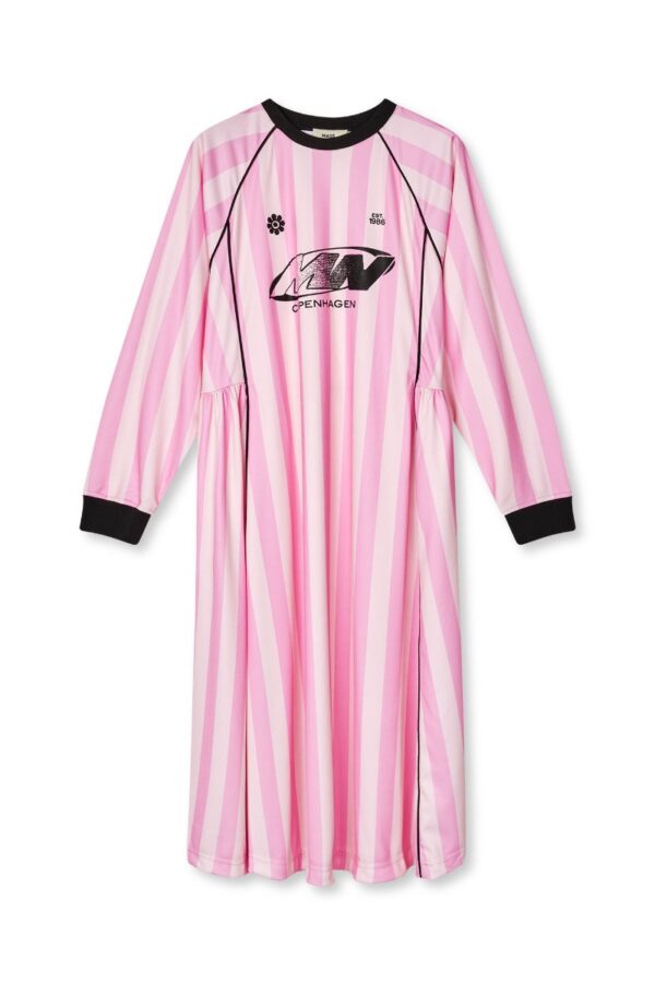 Mads Nørgaard - Kjole - Shiny Sport Debbie Dress - Begonia Pink/Blushing Bride