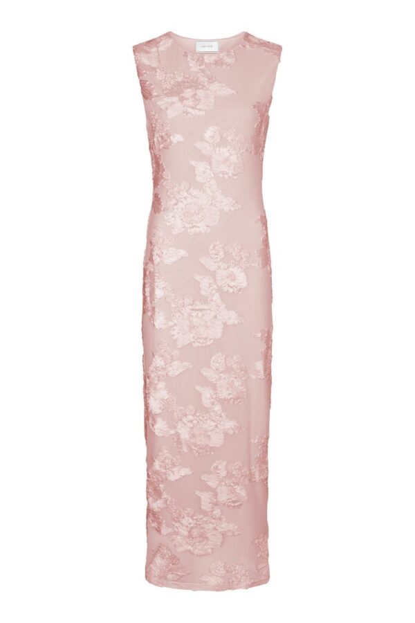 Neo Noir - Kjole - Tiranna Big Flower Mesh Dress - Light pink