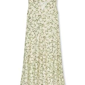 Mads Nørgaard - Kjole - Poplinea Emsa Aop Dress - Lime Flower