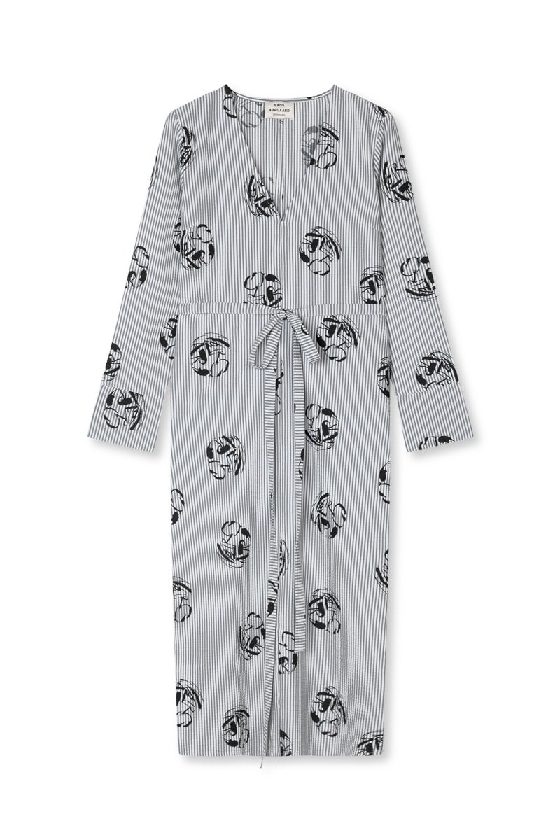 Mads Nørgaard - Kjole - Soft Crease Oda Dress - Vintage Indigo/Vanilla Ice (Levering midt december)