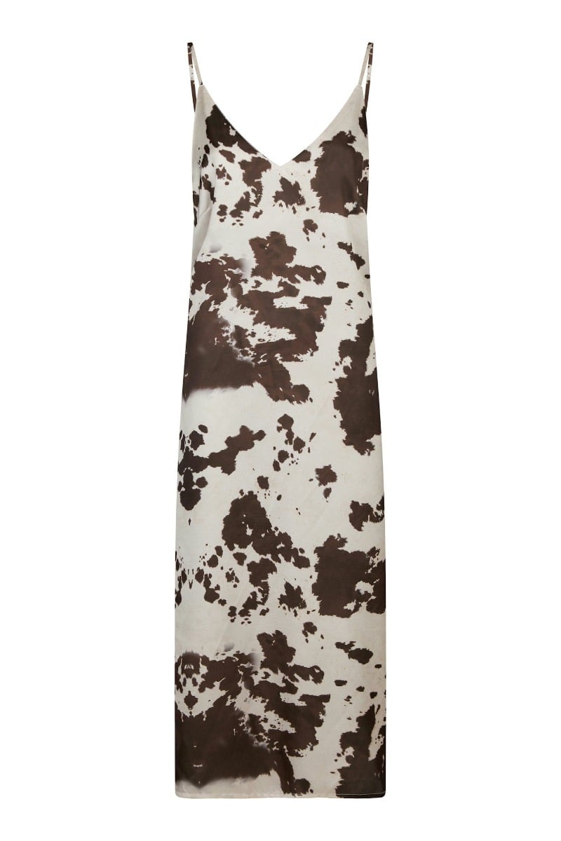 Neo Noir - Kjole - Kamran Cow Print Dress - Brown