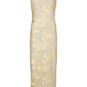 Neo Noir - Kjole - Tiranna Big Flower Mesh Dress - Light Yellow