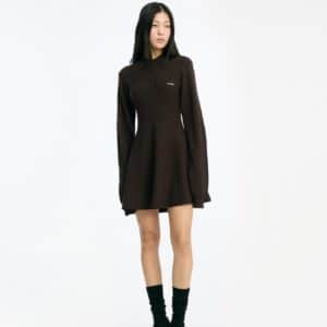 Slinky Knit Polo Dress