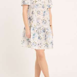 A-View - Kjole - Grete s/s Dress - White/Blue