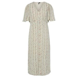 PIECES DAME KJOLE PCTAITLYN - Birch Striped Flower