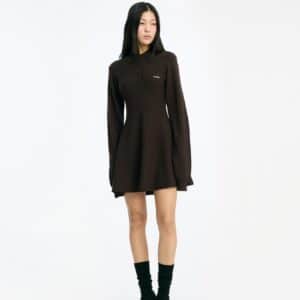 Slinky Knit Polo Dress