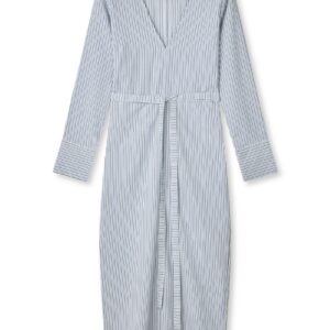 Mads Nørgaard - Kjole - Soft Crease Oda Dress - Sky Captain/Bright Cobalt/Vani (Levering midt februar)