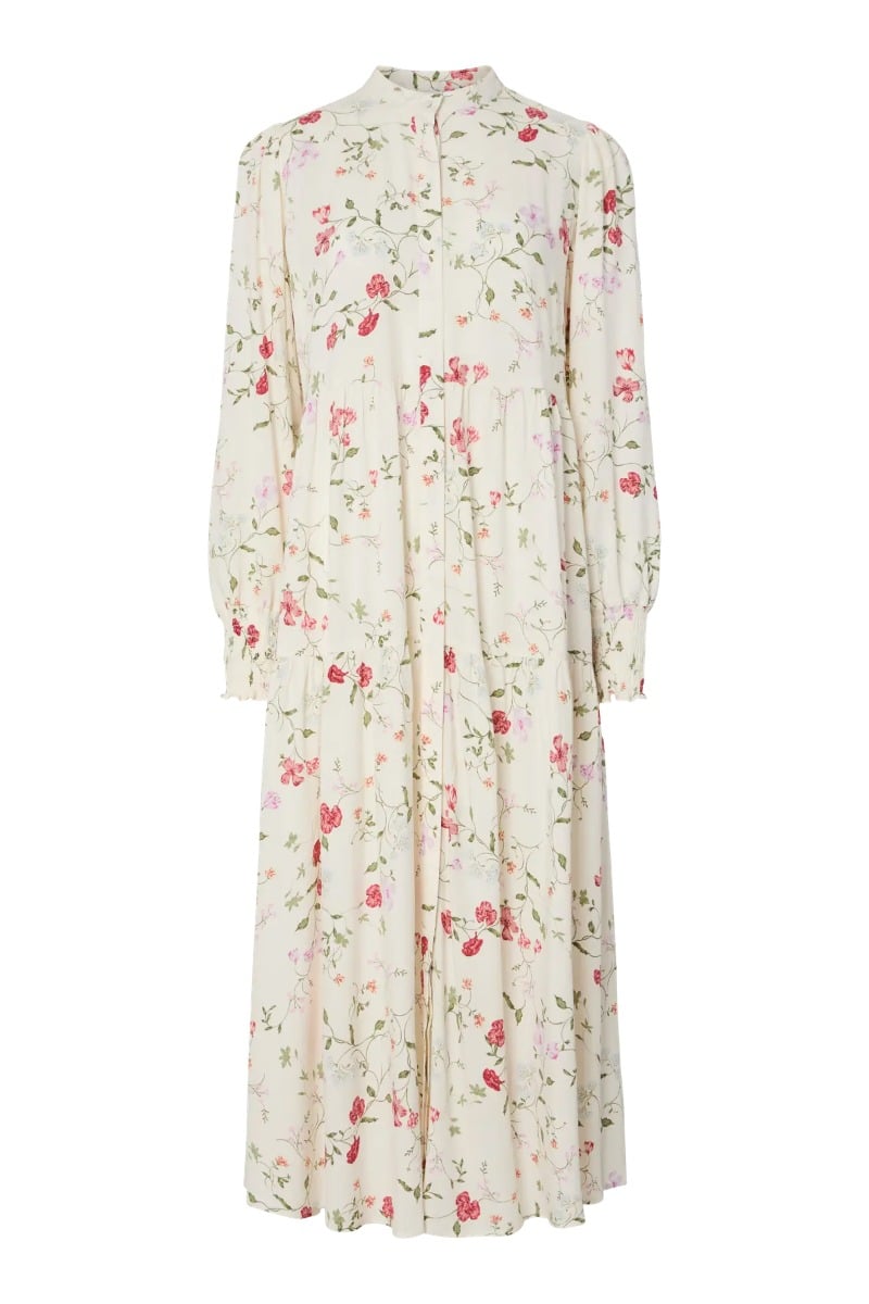 Y.A.S - Kjole - Asina LS Long Shirt Dress - Pristine Botalia (Levering midt marts)