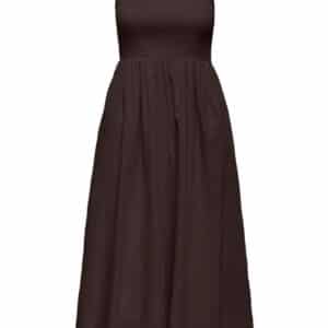 JDY - Kjole - Diego S/L Smock Midi Dress - Chocolate Torte